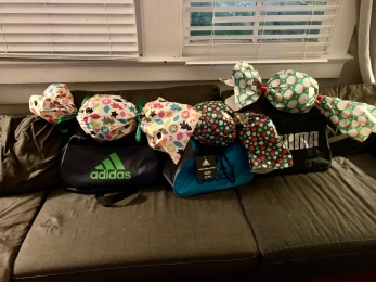 I'm quite proud of how I wrapped the soccer balls